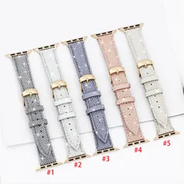 Ladies Flash Diamond Leather Strap For Apple Watch 45mm 41mm 44mm 42mm 40mm 38mm bands Bracelet Iwatch Serise 7 Se 6 5 4 3 Watchband Link Accessories