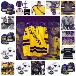 Minnesota State 2022 NCAA Frozen Four Hockey Jersey 13 Brendan Furry 14 Ryan Sandelin 15 Julian Napravnik 16 Reggie Lutz 17 Bennett Zmolek 18 Ondrej Pavel Will Hillman