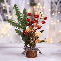 Decorações de Natal Ornamentos Tree Wooden Pet Multi-Style Presente de madeira pequena Arbol de Navidad