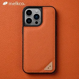 Original Melkco Premium Genuine Leather Cases for iPhone 13 Pro Max Mini 12 Business Back Cover
