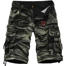 Kamouflage camo last shorts män sommar herr casual shorts manlig lös arbet shorts man militär korta byxor plus storlek 210322