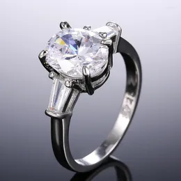 Hochzeit Ringe Huitan Oval Zirkonia Kristall Braut Ring Hohe Qualität Luxus Vorschlag Für Weibliche Trendy Brilliant CZ Schmuck Wynn22