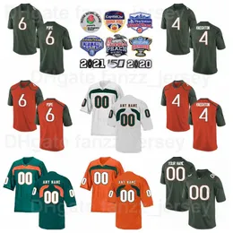 NCAA Football Miami Hurricanes College 26 Gurvan Hall Jr Jerseys Man 2 Tyrique Stevenson 8 DJ Ivey 24 Kamren Kinchens