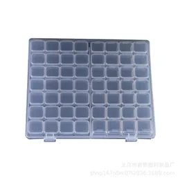Nail Tip Box False Empty Nails Tips Organizer Storage Box with 28/56 Space Grids Glitter