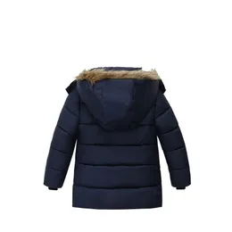 Jacka för pojkar märke huva vinterjackor för tonåringar pojkar tjockt långa kappa barn kläder lj201203