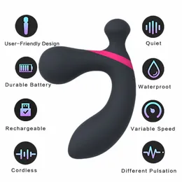 Wireless Prostata Massager Vibratore anale per gli uomini Ricaricabile Anus Plug Gspot Masturbatore Dual Dildo Vibrazione giocattolo sexy Donne