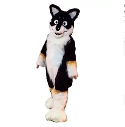 茶色の犬のフォックスハスキーマスコット衣装漫画のキャラクター大人の大きさの大人のサイズ高品質のロングテン