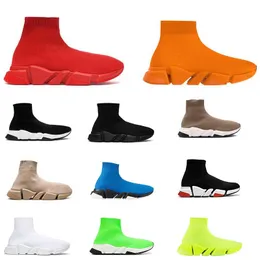 Sıradan Ayakkabı Erkekler Erkekler 1.0 Trainer Sock Shoe Womens Spor Sneakers Tasarımcı Çorap Kadın Parlak Örgü Hız 2.0 Runner Spor Sneaker Master Kabartmalı Hızlar patik Paris 35-45