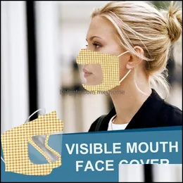 2021 New Lip Language Maschere per il viso Daze Proof Clear Soft Pet Ble Mouth Er Mask Fashion Washable Resuable Drop Delivery Party Festive Supplie
