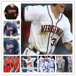 Chen37 NCAA Virginia Uva Baseball Jersey Tyler Campbell Cole Hunter Meador Clay Taylor Jojo Kelliher DJ DJ DICKSON BRET ROBERTS JACOB STUART