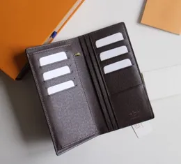 Letters Lattice Unisex długie portfele luksusowa marka Męskie garnitur klip multi-karty uchwytowe torby sprzęgła słynne marka karta kredytowa portfel damski w portfel zjeżdżający na pojemność