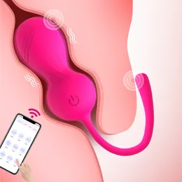 APP Controllo Uova vibranti Palline vaginali Mutandine Bluetooth Uovo Vibratore Kegel Ball G Spot Stimolatore Massaggiatore Giocattoli sexy Per Le Donne