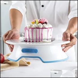 ベーキングペストリーツールベイクウェアキッチンダイニングバーホームガーデン高品質のケーキデコレーションスタンドクラフトターンテーブルプラットフォームカップケーキDHSNY