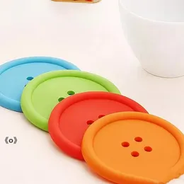 1000 pezzi rotondi sottobicchieri in silicone sottobicchieri sottobicchieri tappetino per bevande a casa tovaglietta da tavola sottobicchieri tazze pastiglie 5 colori RRA13331