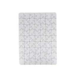 A5 63 st sublimering Blank Jigsaw Puzzles Paper Cardboard för att dekorera aktivitet Vit robust värmeöverföring barn pussel blanker 12st