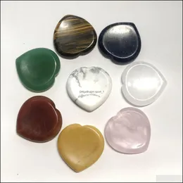 Sten lösa pärlor smycken 40x7mm hjärta oro thumb ädelsten naturlig helande kristallterapi reiki behandling andliga mineraler dhtar