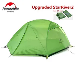 Naturehike Factory Starriver2 20D Silikonowa tkanina Wodoodporna dwuwarstwowa 2-osobowa 4 sezon aluminiowy namiot kempingowy H220419