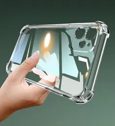 Mobiele telefoon hoesjes anti -vallende transparante siliconen soft shell geschikt voor iPhone 14
