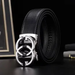 Belts Luxury Golf Men's Leather Automatic Buckle Belt For Young Men Trend Cowhide Korean Version Of The Personality MenBelts