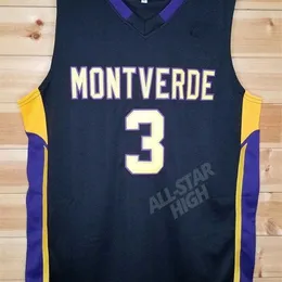 Xflsp # 3 D'Angelo Russell Retro Montverde High School Montback Koszykówka Jersey zszył dowolną liczbę i nazwę