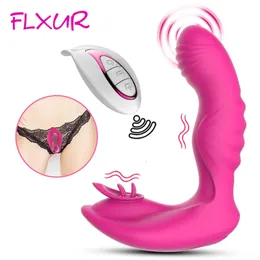 Sex Toy Toy Massager Flxur 2 Style Wear Dildo Vibrator för kvinnor klitoris stimulerar g-spot kvinnlig masturbator fjärrkontroll trosor vibratorer leksaker x43b x43b