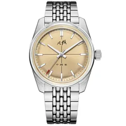 Zegarek Merkur łososia pokrętła Watch Vintage 70s Classic Cross Line Oryginalna konstrukcja ręczna mechaniczna dla mężczyzn MALOGIO MasculinowristWatch