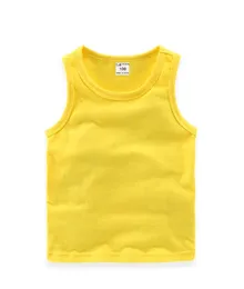 Roupas íntimas de algodão para verão roupas infantis para bebês coletes esportivos camisetas infantis singlet