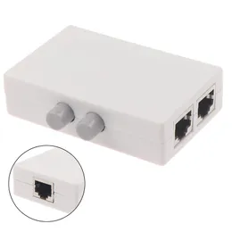 موصلات كابلات الكمبيوتر Mini 2 Port RJ45 RJ-45 Network Switch Ethernet Box Switcher