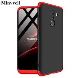 3 in 1 Case for xiaomi pocophone f1 Case 360 Full Protection Shockproof Hard Cover for Poco f1 Pocophone Cover Fundas Black