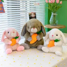 Długie uszy królicze lalka pluszowa zabawka urocze króliki poduszka do lalki spać z lalkami