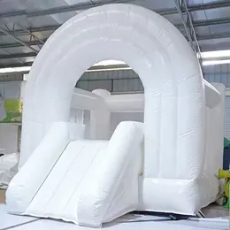 Crianças comerciais White Bounce House Wedding Wedding Inflatable Rainbow Bouncy Castle Pastel Games saltadores para festas de aniversário