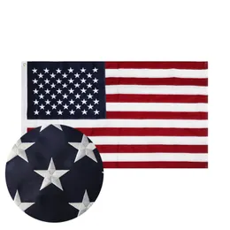 3x5ft högkvalitativ amerikansk oxfordduk broderad flagga