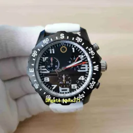 Doskonałe mężczyzn zegarek x823109a1k1s1 44 mm Black Black Diwal biały naturalny pasek gumowy kwarc chronografu robocze