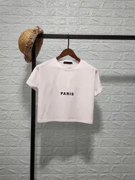 女性トップデザイナーブラックTシャツクロップレタープリントティーサマート夏のTシャツ女性プルオーバーカジュアルヒップホップ短袖ロックストリートウェアキャミソール高品質のスリムフィット