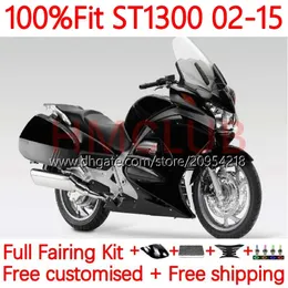 IInjection Fairings For HONDA ST1300 Pan European STX1300 02-15 14No.2 STX ST 1300 ST-1300 02 03 04 05 06 07 08 STX-1300 2009 2010 2011 2012 2013 2014 2015 Body matte black