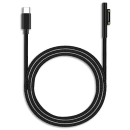 1,5 m/1m USB Type-C zasilacz magnetyczny Głowa Komórka Adaptera Ładowarka 65 W 15V 3A 3A PD Szybkie ładowanie kabla kabla dla Microsoft Surface Pro 3 4 5 6