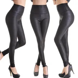 Women's Leggings Sexy Women Faux Leather Pants MaLook Pant High Waist Stretch Black Slim