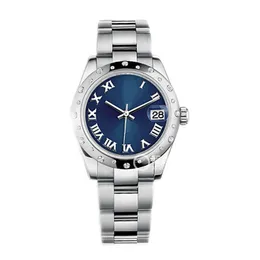 Hochwertige asiatische Uhr 2813 Sportautomatische Mechanik-Damen-Armbanduhr 178344-72160 31mm Blue Römische Zifferblatt Edelstraße Fashion Datejust Luxuriöser Uhren