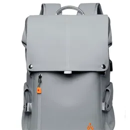 Mens Backpack College Student 156 tum Laptop Notebook Schoolbag Simple Largecapacity Travel Man Mochila Brand Gray 210929