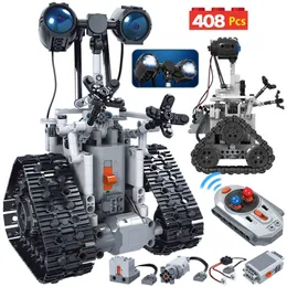 ZKZC 408PCS Città Creativa High tech RC Robot Elettrico Blocchi di Costruzione Telecomando Mattoni Intelligenti Giocattoli Per I Bambini 220715