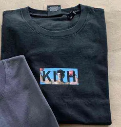 T-shirt da uomo di marca High Street Tide T-shirt da uomo KITH Street View Stampata a maniche corte ROSE OMaroccan Tile per uomo e donna T-shirt in cotone t5