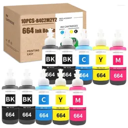 Ink Refill Kits 10x Compatible EcoTank T664 For 664 L100 L200 L310 L455 L456 L1300 ET-2600 ET-3600 ET-4500 ET-4550 ET-14000Ink KitsInk Roge2