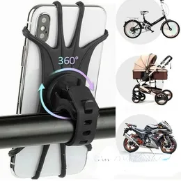 Mountain Bike Telefonhållare Montering Cykelfäste Stativ 360 Universal för Styre Styr Stång Scooter Barnvagn Vaggstöd Xiaomi Samsung