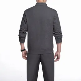 Męskie bluzy spodnie męskie jogger gęsta luźna młodzież dwuczęściowy garnitur moda odzież męska Sprężyna Solid Solid Moowluc 201204