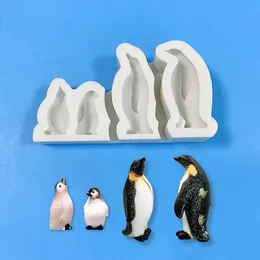 Penguin Cake Mold Liten och stora pingviner Silikonform Djurform Cake Forms 1222556