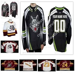 NIK1 40men Chicago Wilves Young 23 Bill Sweet 20 Darren Haydar 24 Derek Mackenzie Hockey Jersey szyte Dostosowane Dowolne imię Numbe Custo