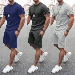 Men's Tracksuits Summer Sets Sports Suit 2-piece Beach Short Sleeve Shirts & Shorts Pants Vetement Homme De Marque Survêtement