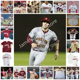 NCAA Stitched Boston College Eagles Jersey de beisebol 19 Brian McMonagle 20 Barry Walsh 21 Daniel Baruch Charlie Coon Parker Landwehr Eric Schroeder Luke DeLongchamp