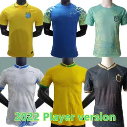 2022 2023 CAMISETA DE FUTBOL Paqueta Coutinho Brasil Jersey World Football Shirts Copa Firmino Brasil Maillots Marquins Vini Jr