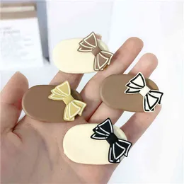 4Pcs/Set Milk Coffee Bow Hair Clips For Girls Women Cute Barrettes Kids Decorative Hairpins Fashion Hair Accessories Ornaments AA220323